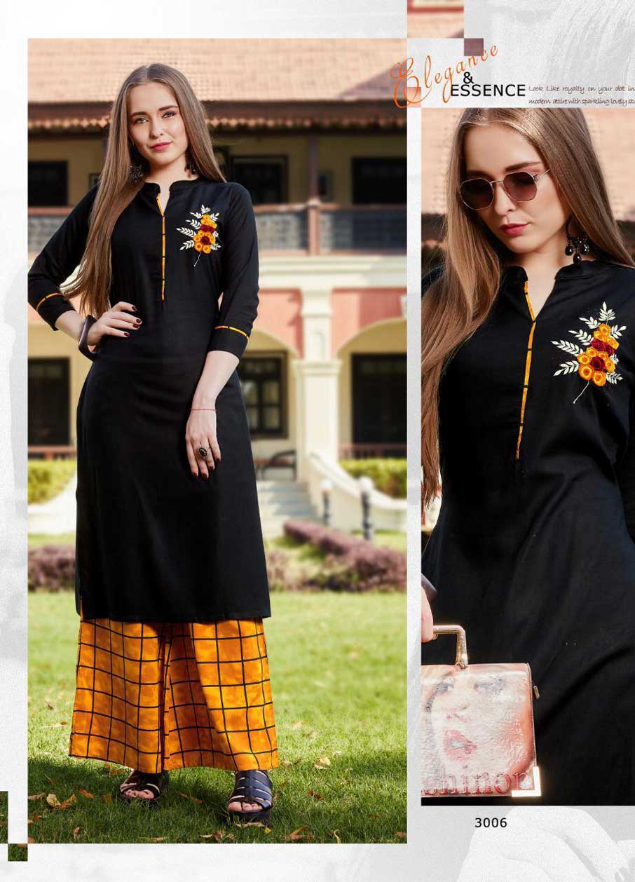 Bella's Vol-2 Rutu Creation Printed Kurti with Palazzo Bella's Vol-2 Rutu Creation Printed Kurti with Palazzo
